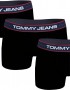 Tommy Hilfiger Jeans 3p Trunk UM0UM02968-0R7, Ανδρικά μπόξερ με φαρδύ λάστιχο ΜΑΥΡΟ